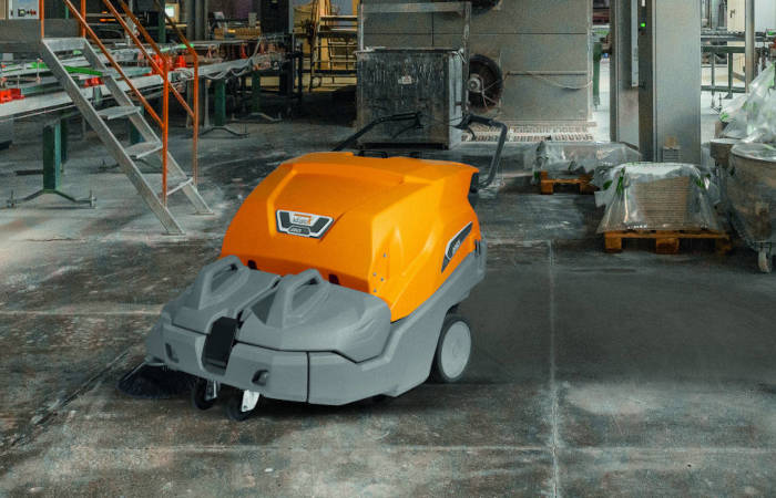 lavasciuga industriali, Spazzatrici uomo a terra