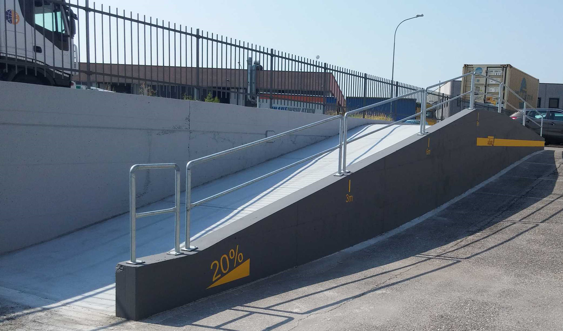 The 20% slope test ramp is ultimated